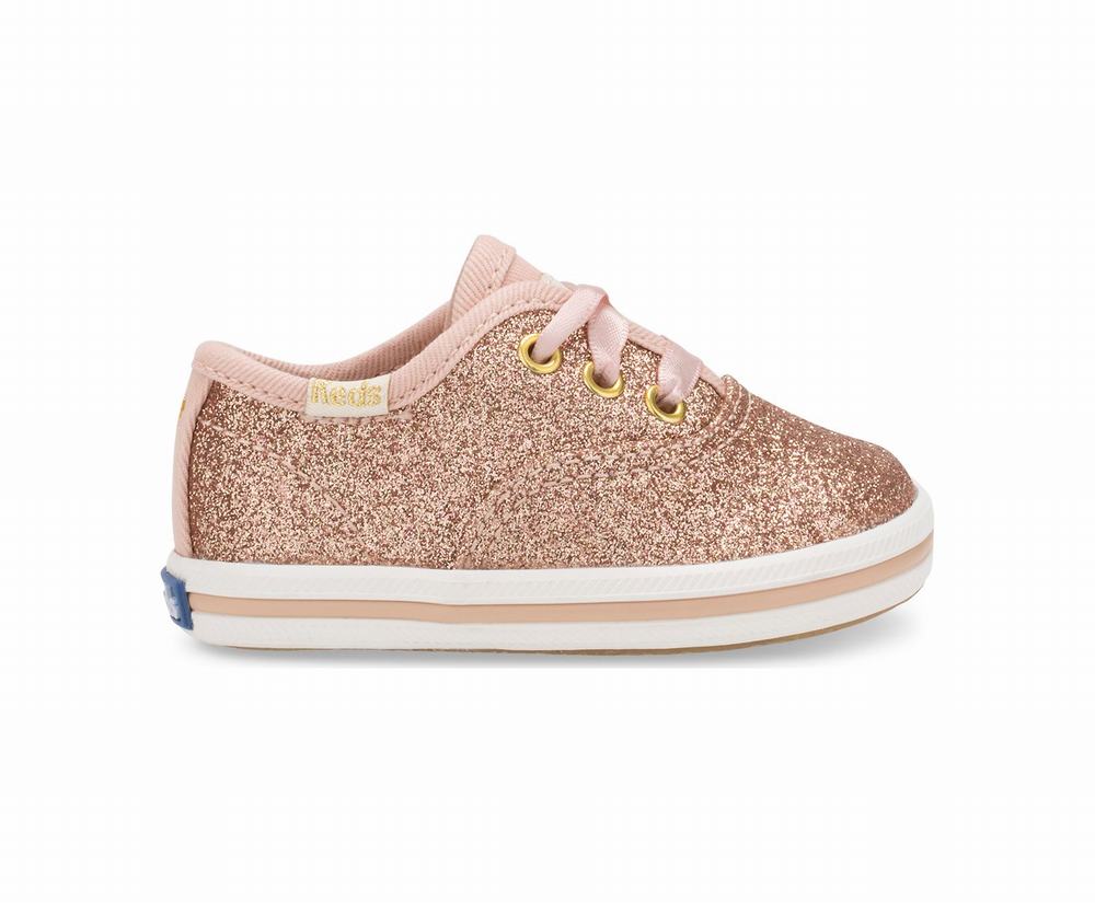 Girl Keds x kate spade new york Champion Glitter Crib Wedding Shoes Rose Gold 1084293FD - South Afri